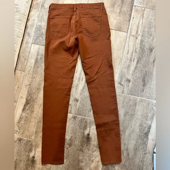 Just USA Mid Rise Burnt Orange Denim Jeans Stretch Skinny-Size 9 - Picture 2 of 4